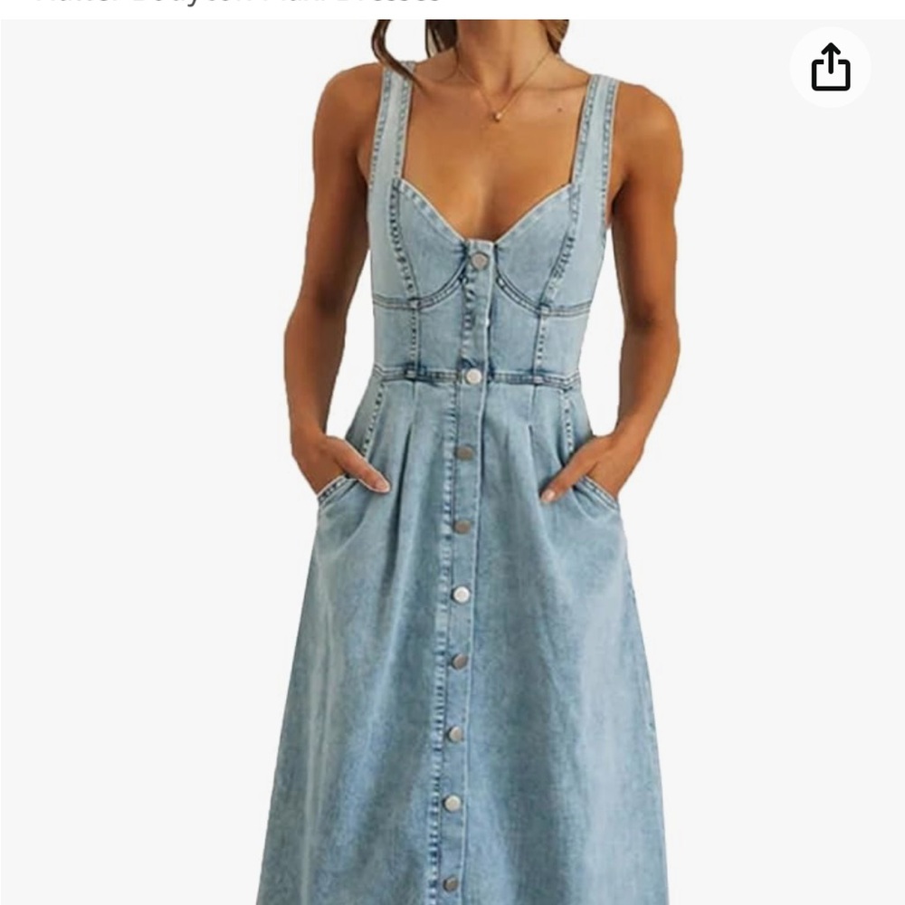 Women's Maxi Denim Dress Summer Sleeveless Halter Bodycon Dresses Size XXL